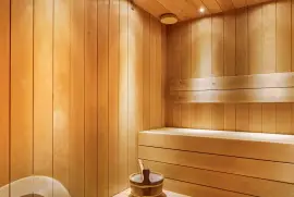 A newly built detached house with six bedrooms, spa, cinema and landscaped gardens.