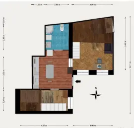 VII. Kerület, Almássy tér, 44 m2-es, társasházi lakás, 2 szobás