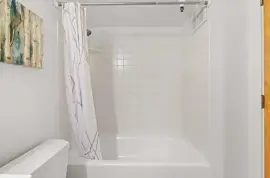 This architecturally striking one-bedroom