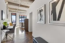 This architecturally striking one-bedroom