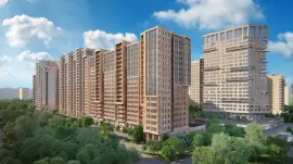 The apartment is located in a business class building 